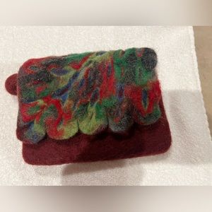 Hand crafted felted coin purse